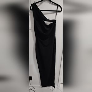 Mayven One-Shoulder Cutout Slit Formal Dress